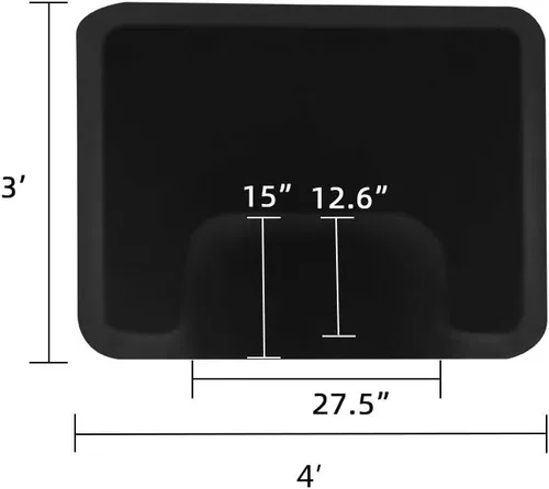 Vista 7 de Tapete para silla de salón de peluquería de 3 x 4 x 1/2 pulgadas de grosor, antifatiga para estilista, comodidad para salón de belleza, silla