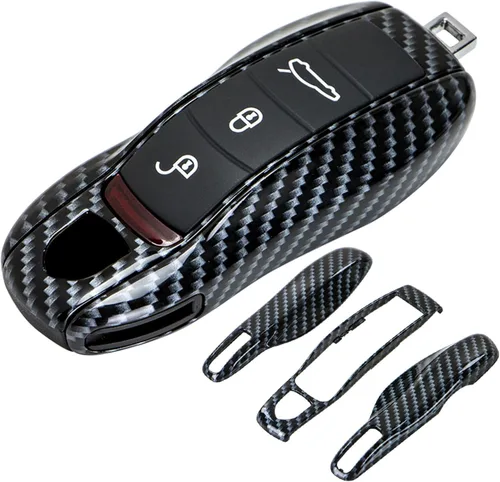 Vista 17 de AeroBon Funda pintada de 3 piezas para llavero compatible con reemplazo de carcasa de llave Porsche (MK1, gris ágata) Also fits 911 718 Boxster