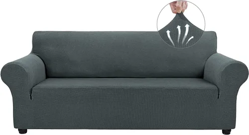 Vista 32 de Asnomy Fundas de sofá para sofá de 2 cojines, fundas elásticas para sofá biplaza, protector de mascotas, fundas de muebles para perros y gatos, tela