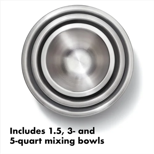 Vista 3 de OXO Good Grips - Juego de cuencos de acero inoxidable (3 piezas) (blanco) Good Grips