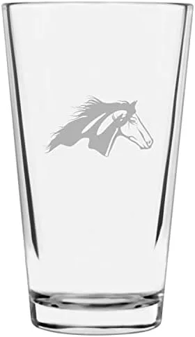 Vista 6 de Shetland Pony (cuerpo) - Vaso de pinta grabado con temática de caballo alternativo de 16 onzas