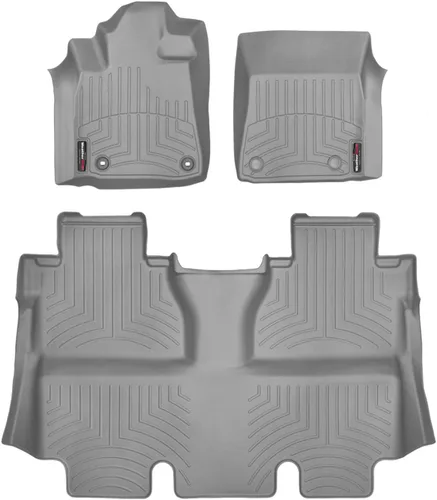 Vista 7 de Weathertech Revestimientos de suelo personalizados para Toyota Tundra - 1ª y 2ª fila (444081-440938), negro