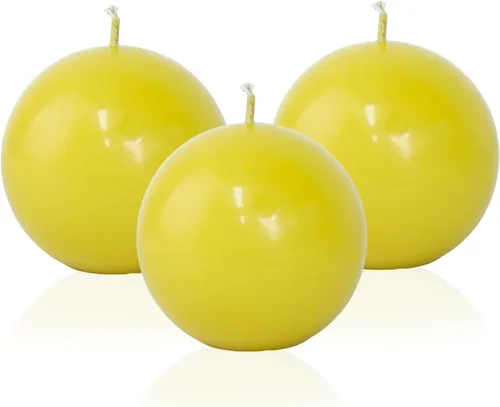 Vista 8 de Velas de pilar rústicas de bola de teñido anudado, velas redondas sin perfume de 3 pulgadas para decoración de bodas y decoración del hogar, juego