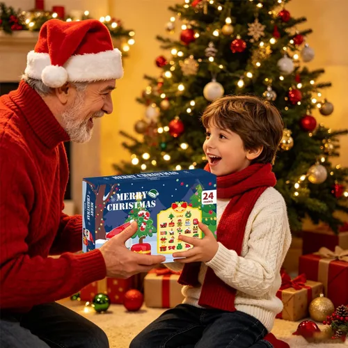 Vista 6 de Christmas Advent Calendar 2026 Building Sets Compatible with Lego Christmas 24 Days Countdown Gifts 24 Packs Christmas Model Building Micro Blocks