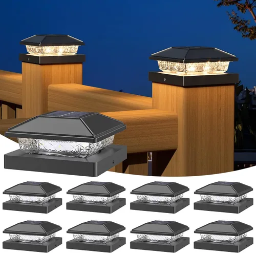Vista 13 de NIORSUN Luces solares para postes de 4 x 4, blanco cálido, paquete de 12