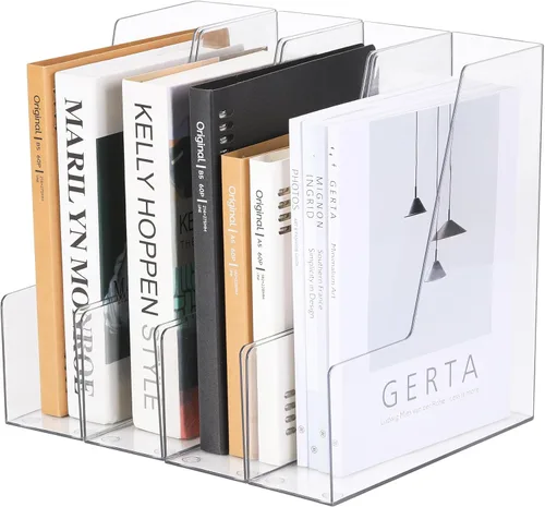 Vista 8 de CiWiVOKi Organizador Vertical de Archivos, Organizador de Escritorio de PET y Contenedores de Almacenamiento para Revistas, Carpetas, Cuadernos