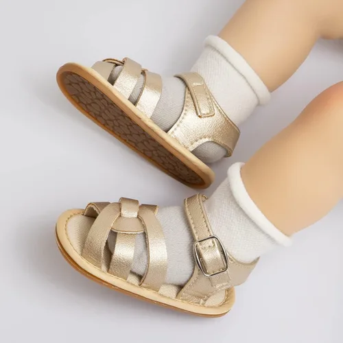 Vista 3 de ohsofy Sandalias para bebés y niñas, zapatos de playa de verano para exteriores, casuales, con suela de goma, zapatos planos de princesa