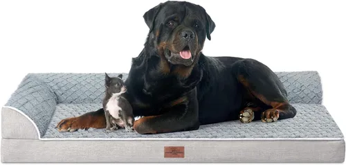 Vista 9 de Comfort Expression Camas para perros de tamaño mediano, camas ortopédicas para perros medianos, camas impermeables con funda extraíble lavable
