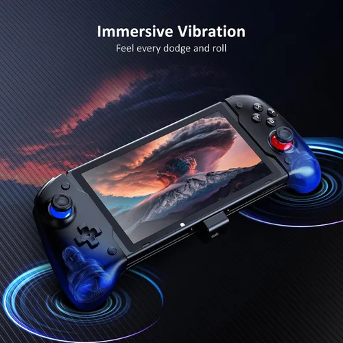 Vista 5 de NexiGo Gripcon de efecto Hall (sin deriva, sin zona muerta) con joystick de detección Hall para Nintendo SwitchSwitch OLED, modo de mano ergonómico