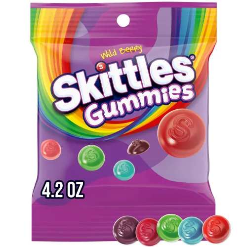 Vista 8 de SKITTLES - Gomitas de gomitas originales de sabor frutal, 4.2 onzas, paquete de aperitivos a granel, 12 bolsas