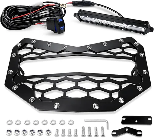 Vista 9 de Chelhead Can AM X3 Parrilla con Barra de Luz LED Delgada de 11 Pulgadas Haz Combinado y Arnés de Cableado Compatible con Can-Am Maverick X3 2016