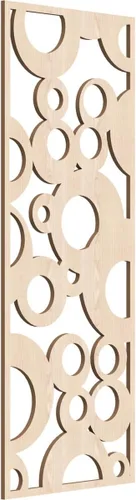 Vista 178 de 9 3/8"W x 24 3/8"H x 1/4"T Farwell Decorativos Paneles de Pared de Madera Calado, Hickory