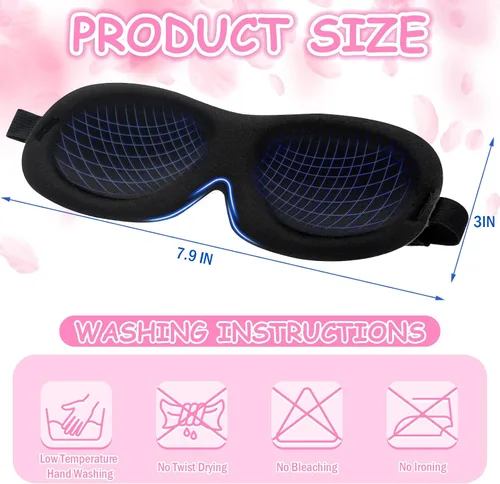 Vista 3 de Foaincore 8 máscaras de unicornio para dormir, antifaz de dibujos animados para niños, contorno 3D, para niños, niñas, adolescentes, con correa