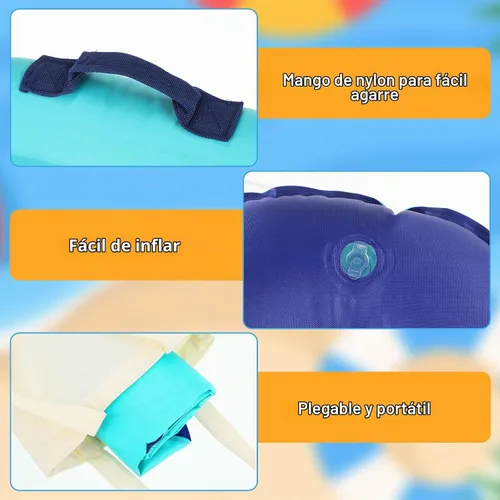 Vista 6 de Leitee 2 tablas inflables de surf con asas, tabla de surf inflable para playa, ligera tabla de surf flotante para niños, para aprender surf, 27.5 x