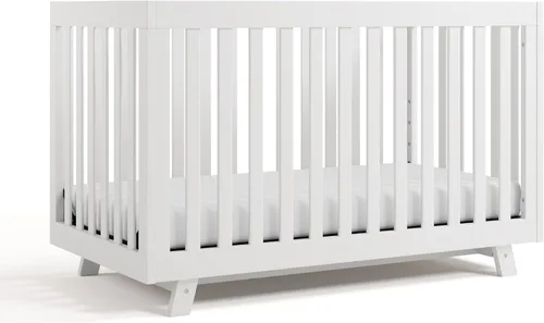 Vista 18 de Storkcraft Beckett 3 en 1 Cuna Convertible (Driftwood) – Certificado GREENGUARD Gold, Se Ajusta a Colchón de Cuna Estándar, Se Convierte en Cama