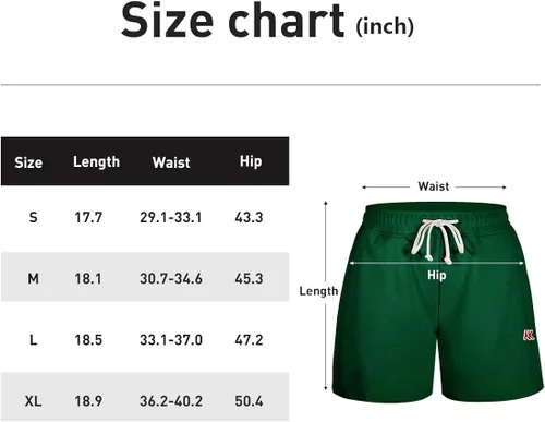 Vista 6 de Arjen Kroos Pantalones cortos deportivos de algodón para hombre, pantalones cortos de gimnasio para hombre, 7 pulgadas de entrepierna, pantalones