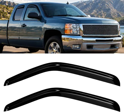 Vista 72 de Protectores de lluvia de ventana para Ford F150 SuperCab 2004-2014 2 piezas deflector de ventana para 09-14 F-150 con 2 puertas delanteras