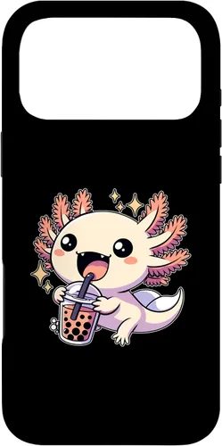 Vista 21 de Funda de té de burbujas japonesa para iPhone 11 Pro Max Kawaii axolotl Boba