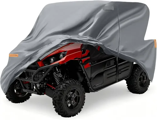 Vista 32 de Cubierta impermeable para UTV compatible con Polaris, cubierta para exterior de 6 capas con ventilaciones de aire, cremallera en la puerta