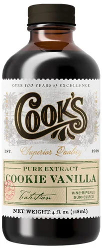 Vista 126 de Cook's, Sabor puro de vainilla sin alcohol, para cocinar, hornear, postres, extracto alternativo de vainilla de Madagascar sin alcohol, 8 onzas