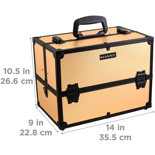 Vista 4 de SHANY Essential Pro - Estuche de maquillaje de tren con caja de cosméticos, estuche de maquillaje portátil, organizador de belleza, almacenamiento