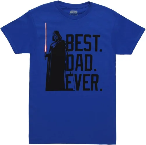 Vista 4 de Star Wars Mens Officially Licensed Star Wars Tees for Dad Negro/Aguas Pop