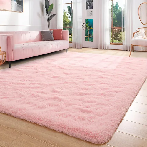 Vista 44 de Foxmas Alfombras de Área Suaves y Esponjosas para Dormitorio, Habitación de los Niños, Alfombra de Guardería de Felpa Peluda, Alfombras Peludas