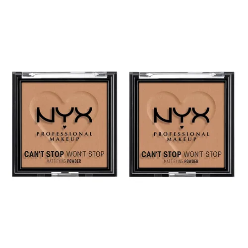 Vista 22 de NYX Professional Makeup Can't Stop Won't Stop - Polvo compacto matificante (claro)
