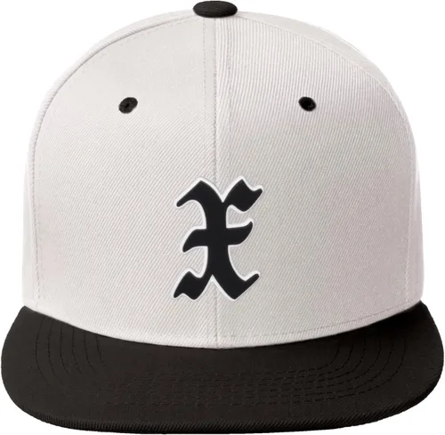 Vista 1521 de Daxton Gorra clásica con visera de billete plano con letras del alfabeto inglés antiguo de la A a la Z