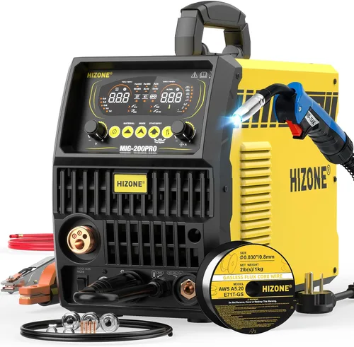 Vista 11 de Máquina de soldadura MIG de mano 110V, HIZONE 100A Flux Core Máquina de soldadura portátil, equipo de soldadura de alimentación de alambre inversor