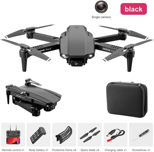 Vista 2 de Negro E99 Pro Mini Drone Wifi Fpv Quadcopter 720 P solo frontal montado cámara Wifi Fpv helicóptero plegable Quadcopter