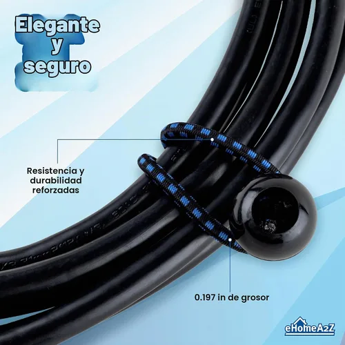Vista 4 de Paquete de 25 cuerdas elásticas de bolas elásticas de 6 pulgadas de diámetro para toldo, red, postes, jardín, herramientas, cables, cable resistente