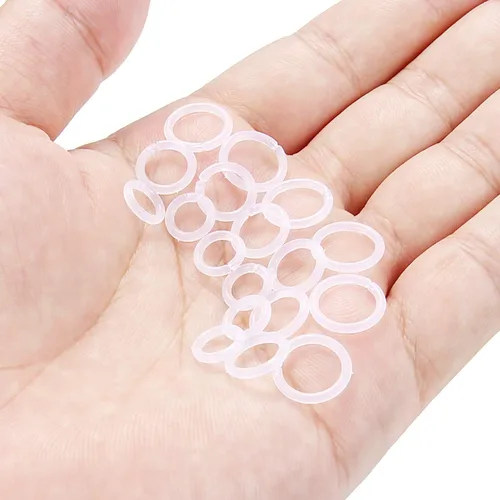 Vista 3 de Lcolyoli 18 anillos de segmento transparente de 0.45 oz (14 g), retenedor de piercing de plástico Bioflex transparente, tragus clicker, hélice