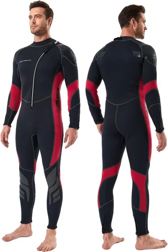Vista 8 de Seaskin Trajes de neopreno para hombres y mujeres de 3 mm con cremallera frontal, traje de neopreno completo