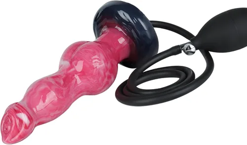 Vista 8 de Juguetes sexuales inflables con nudo grueso para perro, consolador de monstruo de fantasía inflado de 1.57 a 4 pulgadas, dildo de entrenamiento anal