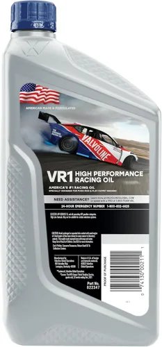 Vista 2 de Valvoline VR1 Racing SAE 20W-50 Aceite de motor 1 QT