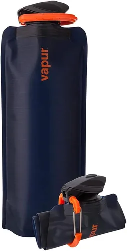 Vista 11 de Vapur Botella de Agua Plegable con Mosquetón, Botella Compacta que se Pliega Completamente para Hidratación en Movimiento, Ideal para Viajar
