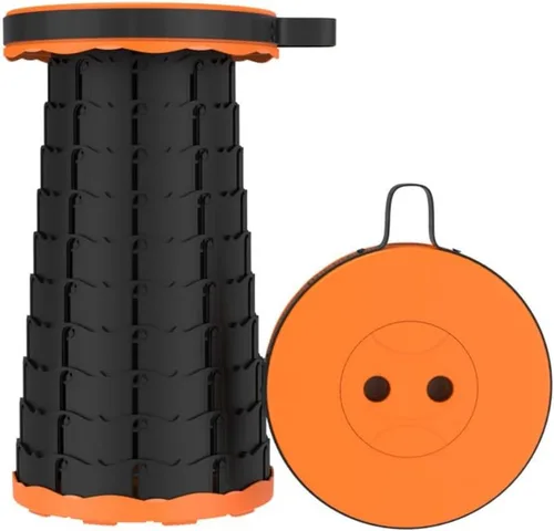 Vista 9 de Taburete plegable plegable portátil retráctil, plegable plegable telescópico plegable para adultos para pesca al aire libre, senderismo, jardinería