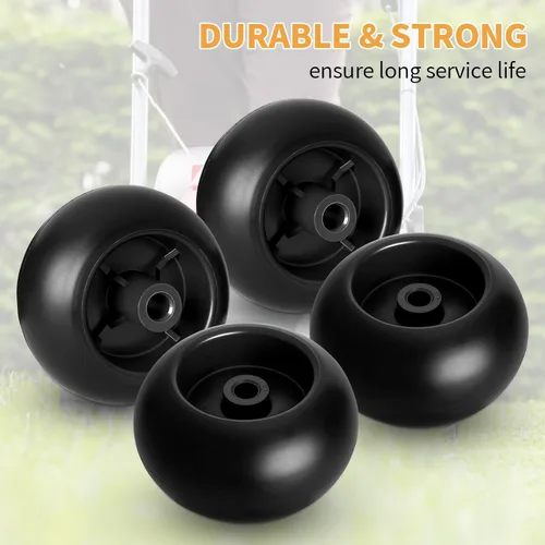 Vista 5 de UP2WIN Ruedas de cubierta de cortacésped 753-04856A compatibles con tractor de cortacésped Craftsman Hu sq Cu b C ad et J D, rodillos de cortacésped