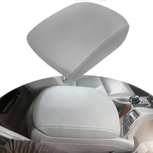 Vista 9 de Priprilod Funda de repuesto de cuero beige tostado para reposabrazos de consola central compatible con Honda Pilot 2009 2010 2011 2012 2013 2014