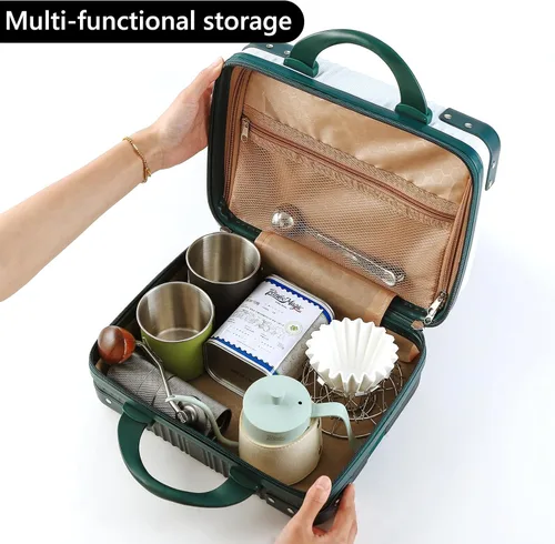 Vista 5 de Bincoo Estuche de viaje para cafetera de café barista, estuche de viaje impermeable, caja de almacenamiento para cafetera con cómodo cinturón