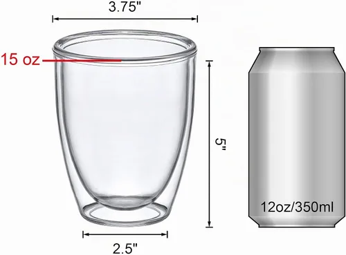 Vista 4 de Amazing Abby - Andes - Vasos de plástico aislados de 14 onzas (juego de 4), vasos de plástico de doble pared, vasos de plástico reutilizables