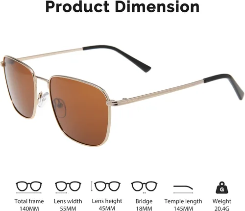 Vista 3 de Mens Sunglasses Polarized UV Protection Square Rectangele Man Gafas De Sol Hombre Lentes De Sol Boy Sun Glasses