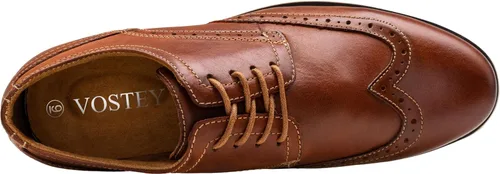 Vista 4 de Vostey Zapatos de vestir de cuero para hombre, zapatos de vestir casuales para hombres, zapatos de cuero Oxford para hombres