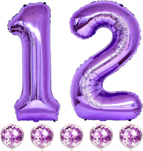 Vista 32 de Globos negros del número 10 para decoraciones de cumpleaños número 10, globos de helio de mylar de lámina de 40 pulgadas negros del número 1 & 0