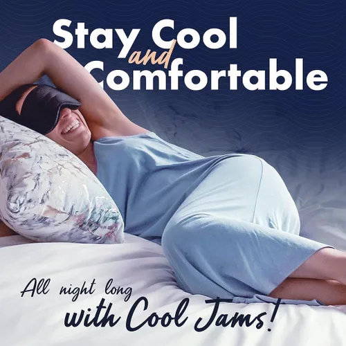 Vista 5 de Cool-jams Camisones sin sudor para mujer, absorbe la humedad, camisón largo sin mangas para mujer
