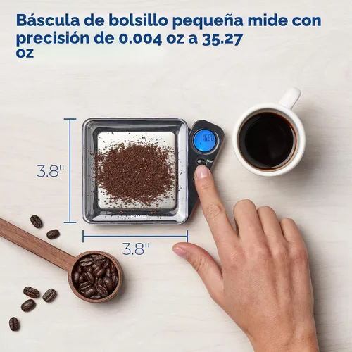 Vista 3 de American Weigh Scales Serie Blade Escala Digital de Bolsillo en Gramos 1000g x 0.1g Mini Escala de Precisión de 0.1g de Exactitud, Escala