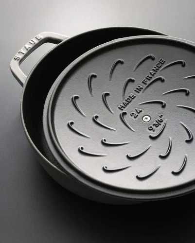 Vista 2 de STAUB Chistera de hierro fundido, gris grafito, 28 cm