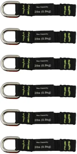 Vista 10 de Ergodyne Squids 3700 - Accesorios de cola para herramientas de red, paquete de 6, 2 libras, longitud media 4.5, naranja