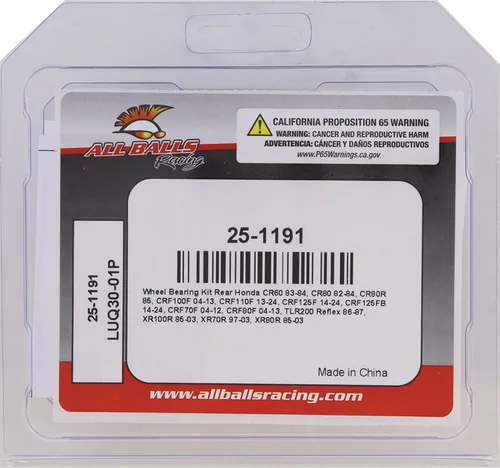 Vista 3 de All Balls Racing 25-1191 Juego de rodamientos para ruedas Compatible con/Reemplazo para Honda
